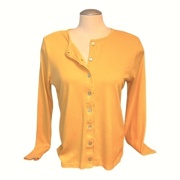 LL Bean Supima Cotton Cardigans (blue or yellow) - Picture 4 of 14